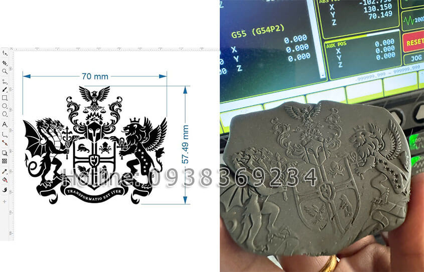 Dấu đồng in lên gốm