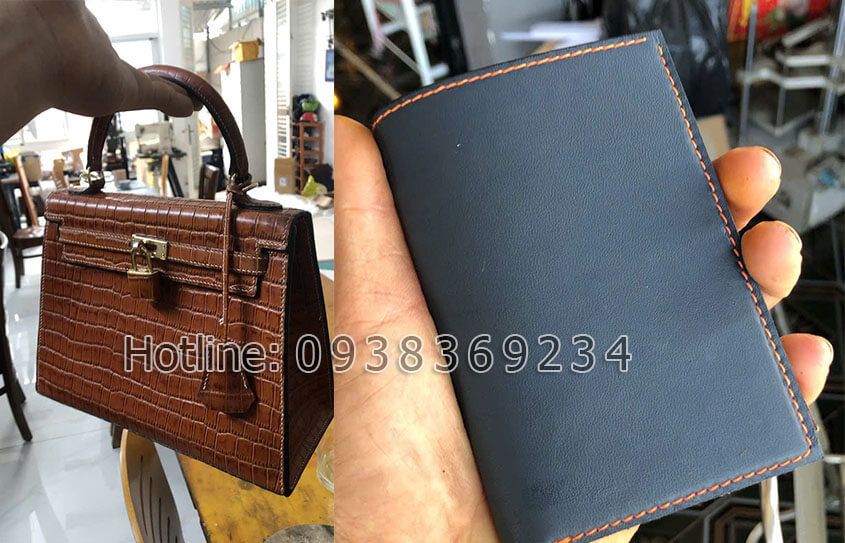 Dịch vụ ép logo lên túi da 